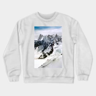 Chamonix Aiguille du Midi Mont Blanc Massif French Alps France Crewneck Sweatshirt